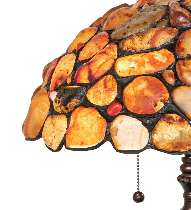 Meyda Tiffany 253041 Two Light Table Lamp, Mahogany Bronze