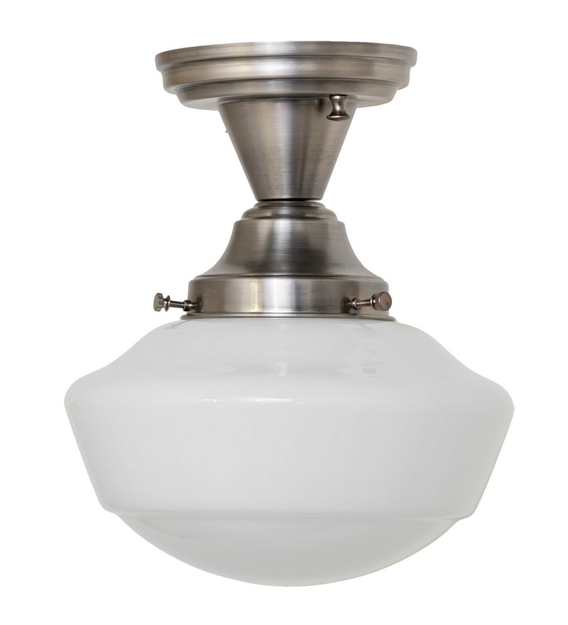 Meyda Tiffany 262866 One Light Semi-Flushmount, Antique Nickel