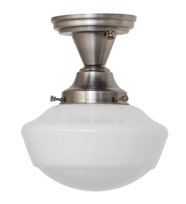 Meyda Tiffany 262866 One Light Semi-Flushmount, Antique Nickel