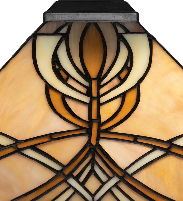 Meyda Tiffany 263183 Two Light Table Lamp, Mahogany Bronze