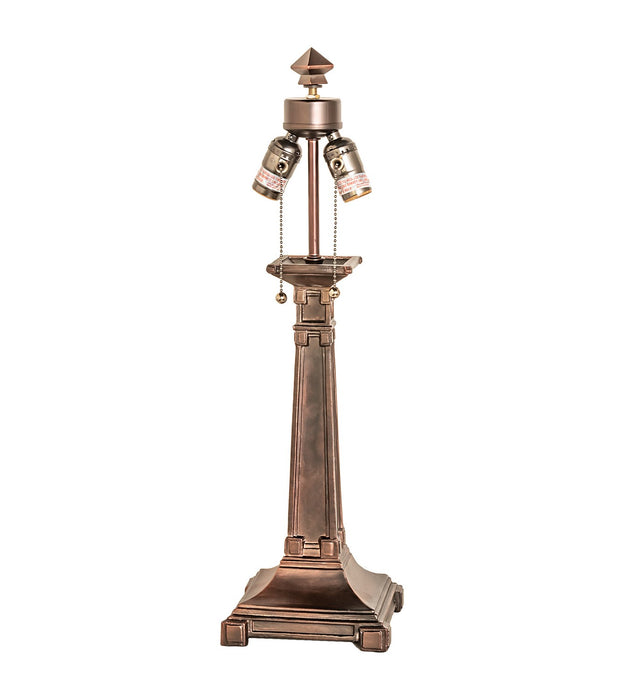 Meyda Tiffany 263186 Two Light Table Lamp, Mahogany Bronze