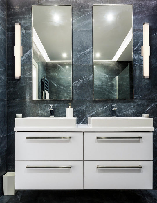 Justice Designs ACR-9001-OPAL-NCKL LED Linear Wall/Bath, Brushed Nickel