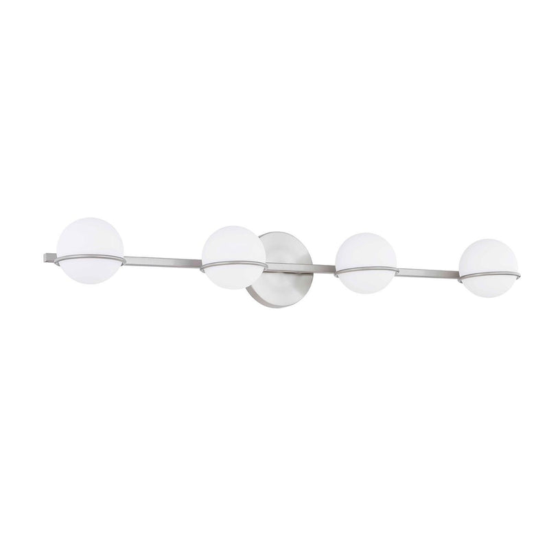 Justice Designs FSN-4164-OPAL-NCKL LED Bath Bar, Brushed Nickel