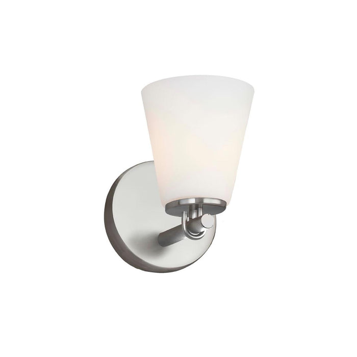 Justice Designs FSN-8031-OPAL-NCKL One Light Wall Sconce, Brushed Nickel