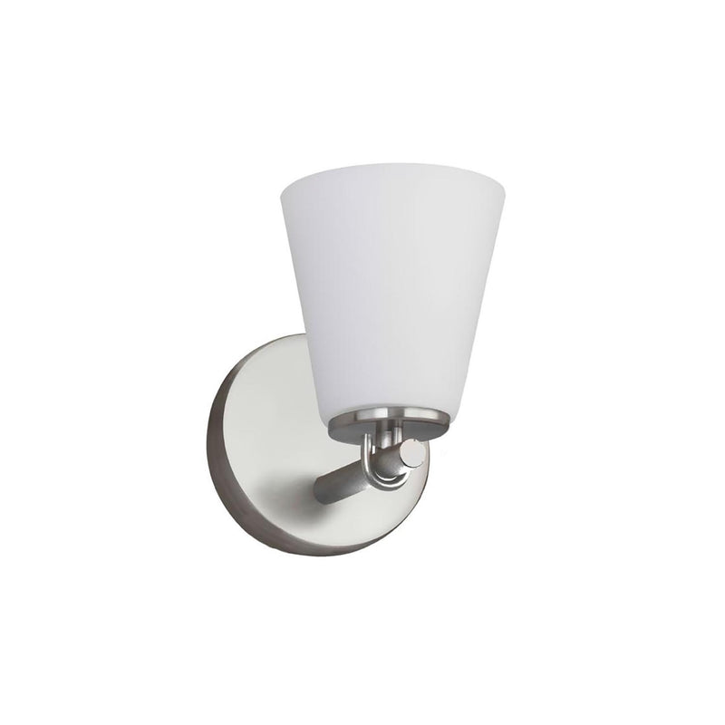 Justice Designs FSN-8031-OPAL-NCKL One Light Wall Sconce, Brushed Nickel