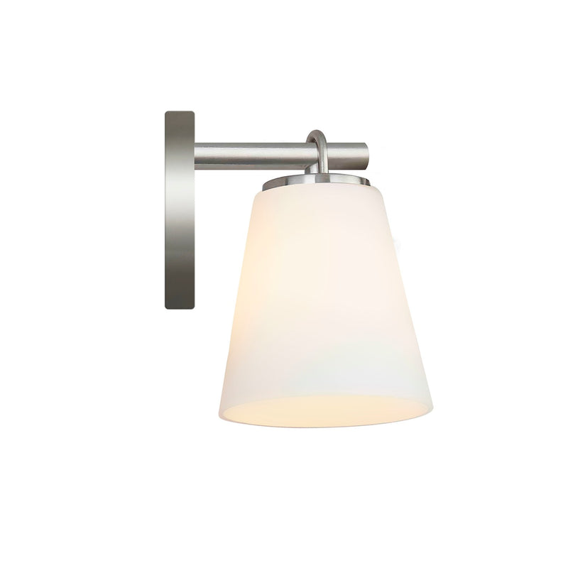 Justice Designs FSN-8031-OPAL-NCKL One Light Wall Sconce, Brushed Nickel
