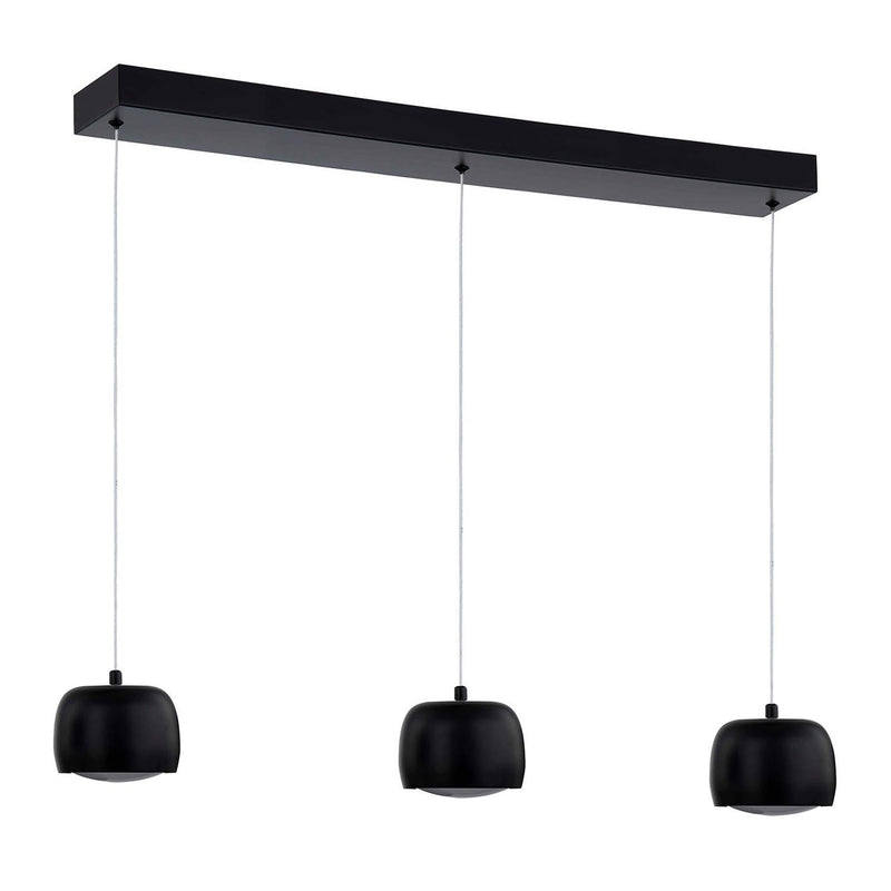 Justice Designs NSH-8115-MBLK LED Linear Chandelier, Matte Black