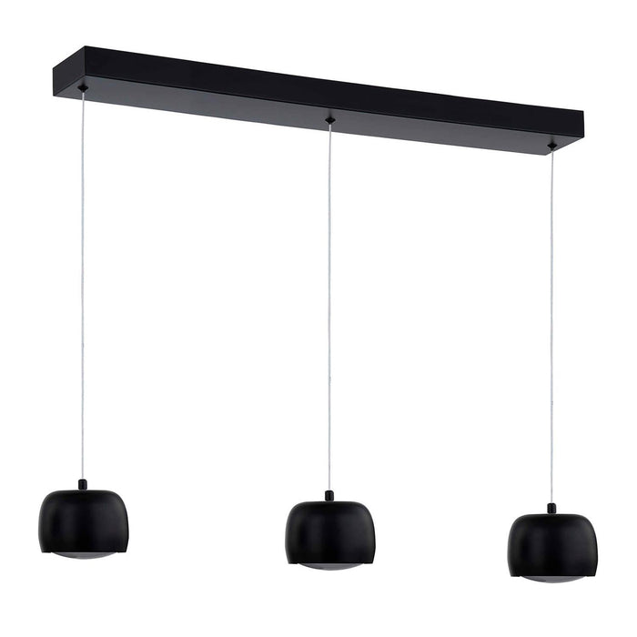 Justice Designs NSH-8115-MBLK LED Linear Chandelier, Matte Black