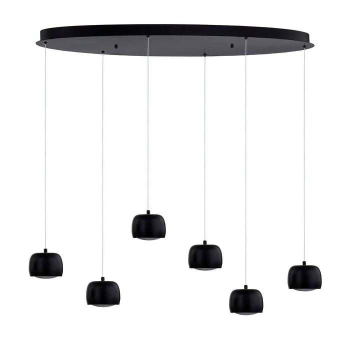 Justice Designs NSH-8119-MBLK LED Chandelier, Matte Black