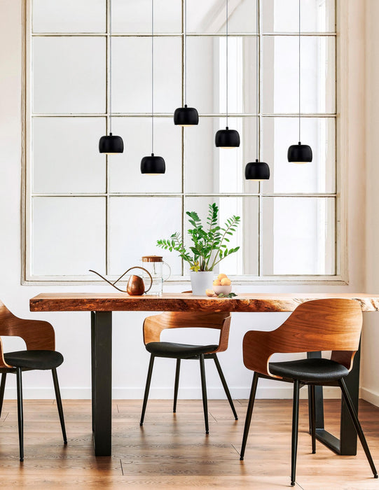 Justice Designs NSH-8119-MBLK LED Chandelier, Matte Black