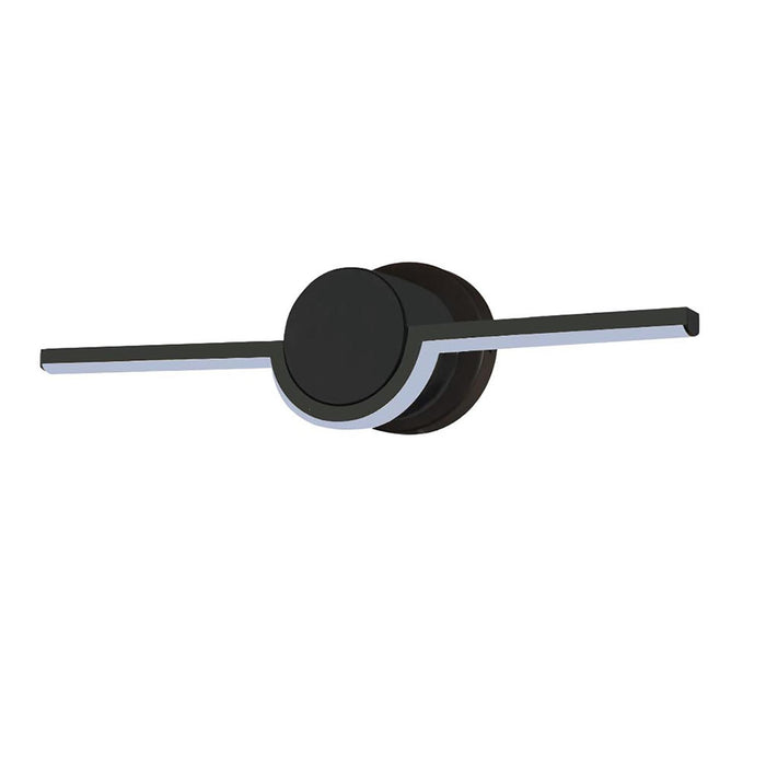 Justice Designs NSH-9081-MBLK LED Linear Wall/Bath, Matte Black
