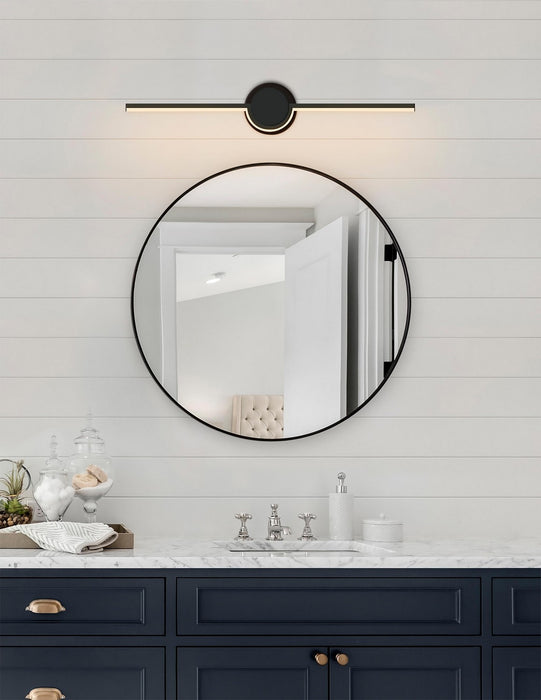 Justice Designs NSH-9085-MBLK LED Linear Wall/Bath, Matte Black