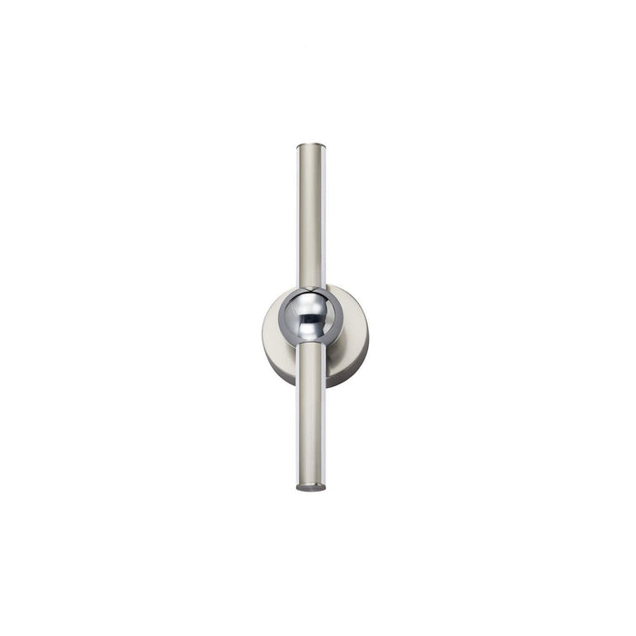 Justice Designs NSH-9121-NCCR LED Linear Wall/Bath, Brushed Nickel w/ Chrome