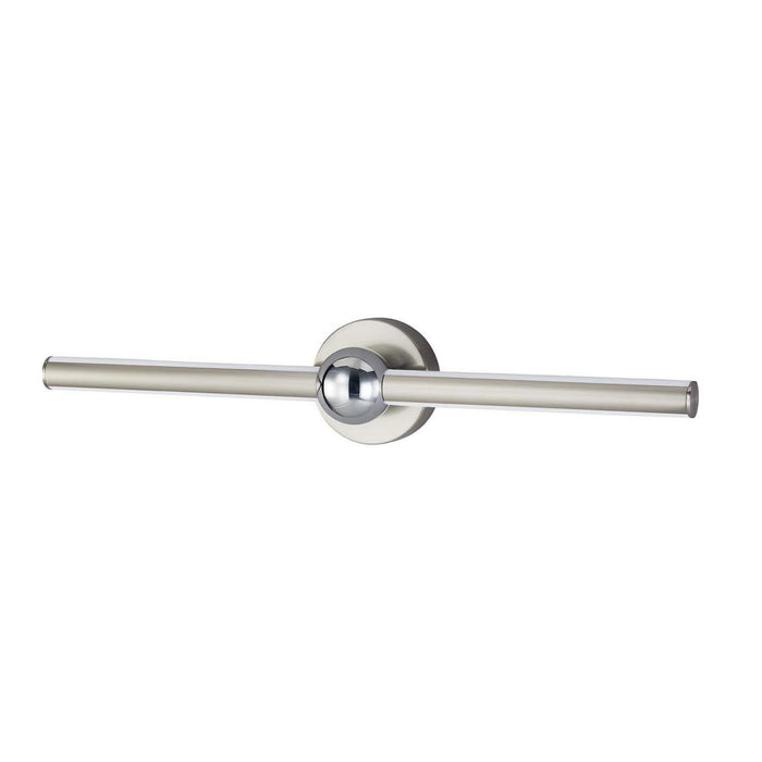 Justice Designs NSH-9125-NCCR LED Linear Wall/Bath, Brushed Nickel w/ Chrome