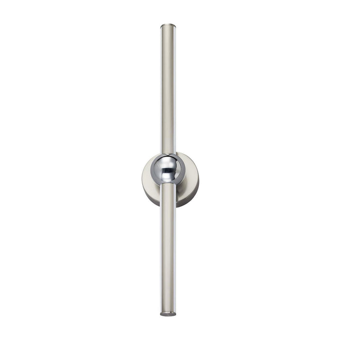 Justice Designs NSH-9125-NCCR LED Linear Wall/Bath, Brushed Nickel w/ Chrome