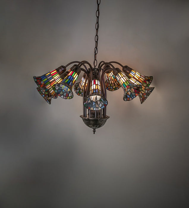 Meyda Tiffany 17958 12 Light Chandelier, Mahogany Bronze