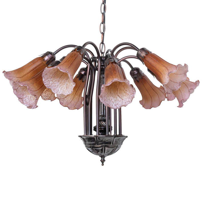 Meyda Tiffany 17959 12 Light Chandelier, Mahogany Bronze