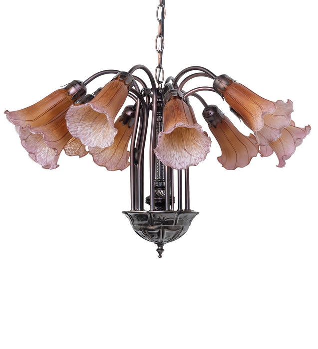 Meyda Tiffany 17959 12 Light Chandelier, Mahogany Bronze