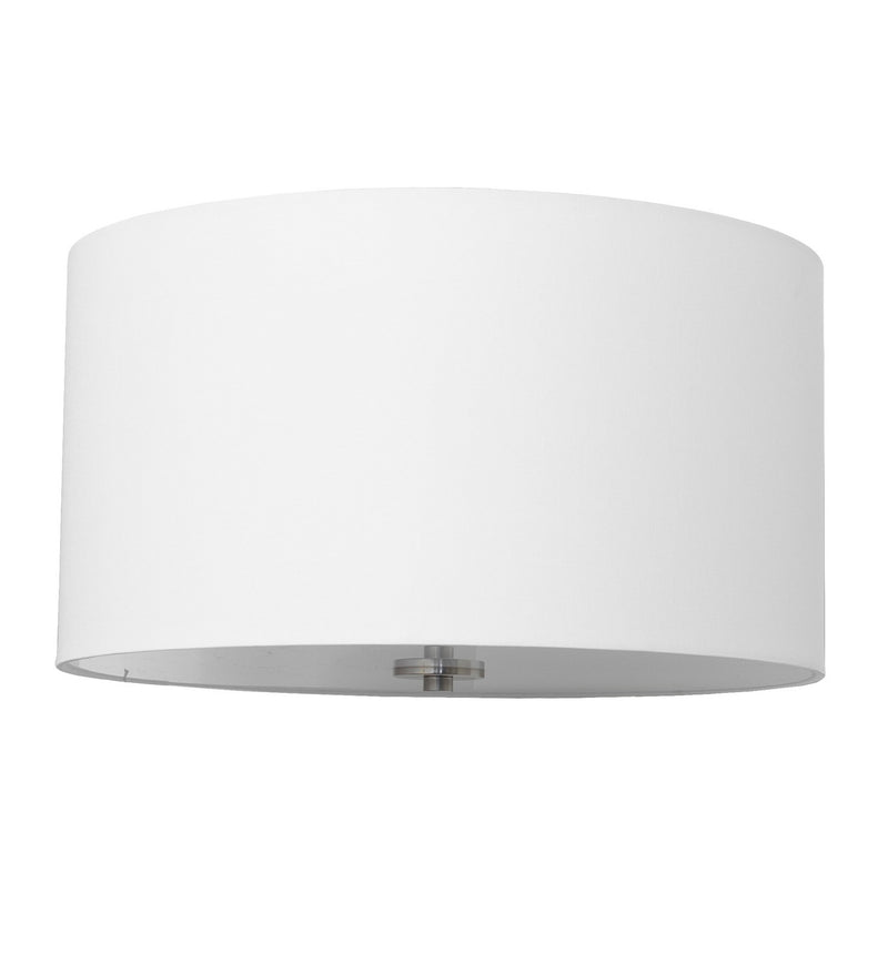 Meyda Tiffany 219365 Three Light Semi-Flushmount, Brushed Nickel/Gloss White