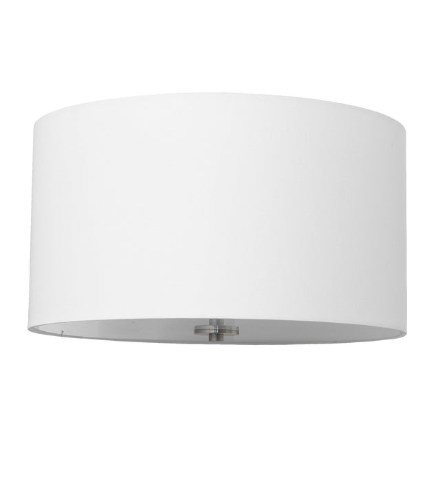 Meyda Tiffany 219365 Three Light Semi-Flushmount, Brushed Nickel/Gloss White