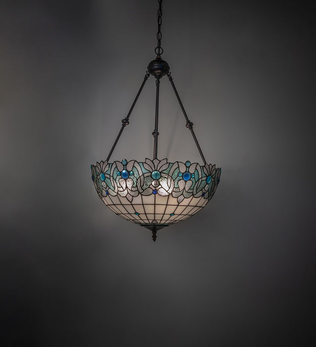 Meyda Tiffany 255703 Three Light Pendant, Mahogany Bronze