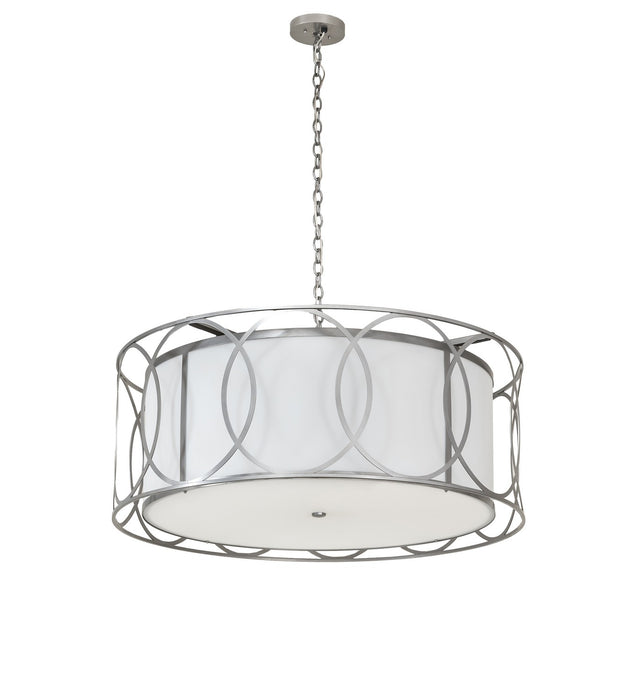 Meyda Tiffany 259236 Four Light Pendant, Nickel