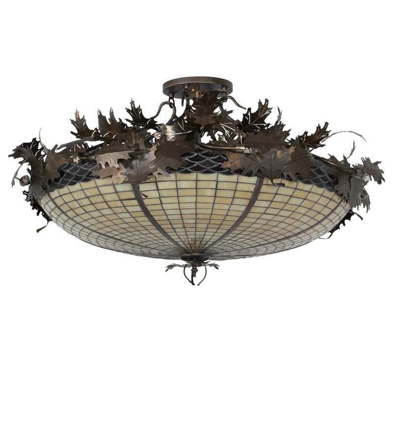 Meyda Tiffany 259480 16 Light Semi-Flushmount, Antique Copper