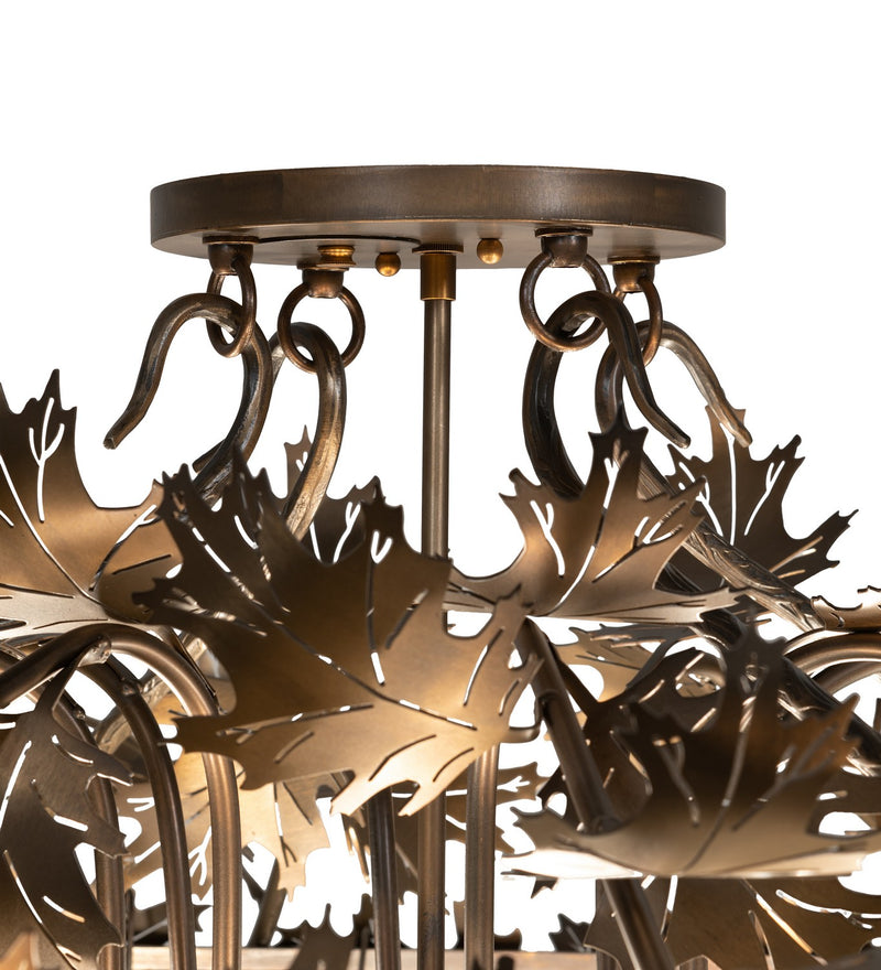 Meyda Tiffany 259480 16 Light Semi-Flushmount, Antique Copper