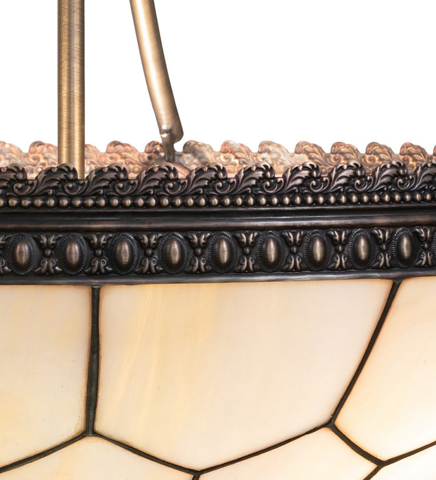 Meyda Tiffany 259791 Two Light Island Pendant, Antique Brass