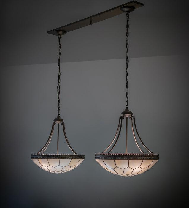 Meyda Tiffany 259791 Two Light Island Pendant, Antique Brass