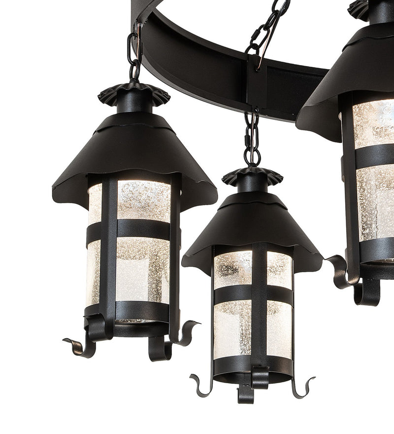 Meyda Tiffany 259963 Six Light Chandelier, Textured Black
