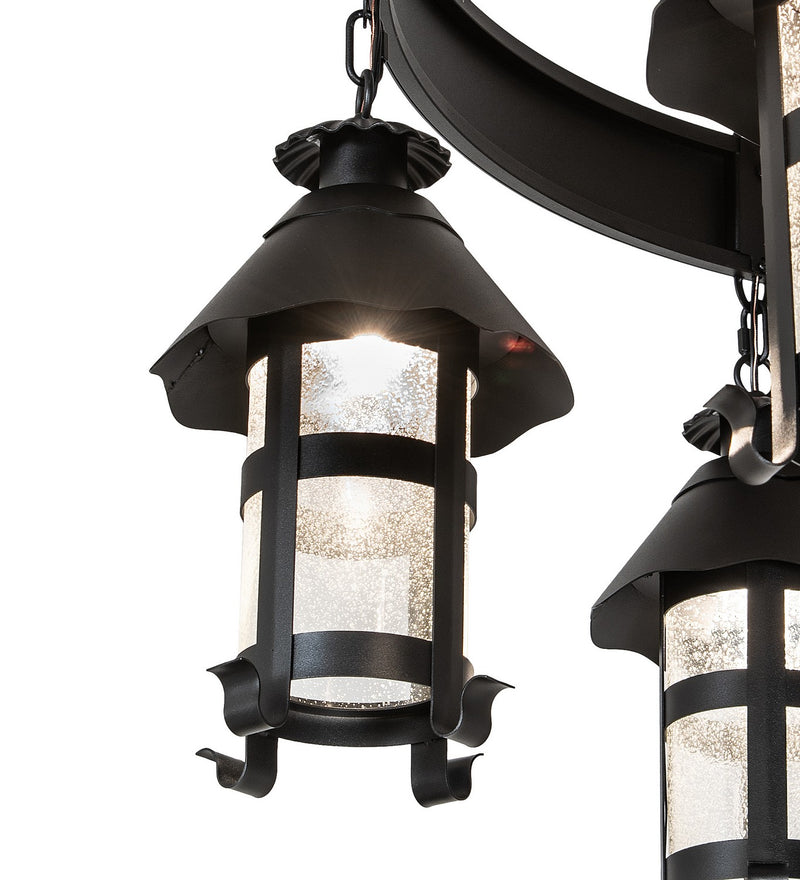 Meyda Tiffany 259963 Six Light Chandelier, Textured Black