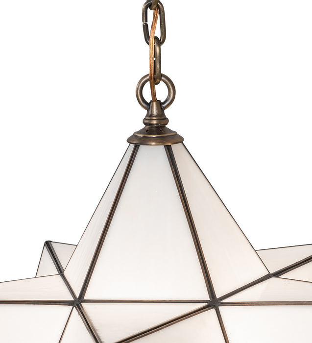 Meyda Tiffany 260247 One Light Pendant, Antique Brass