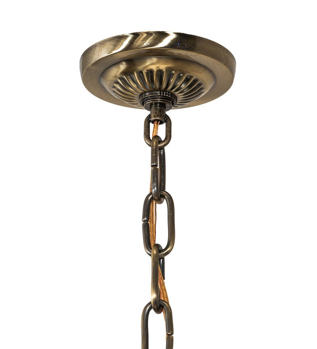 Meyda Tiffany 260247 One Light Pendant, Antique Brass