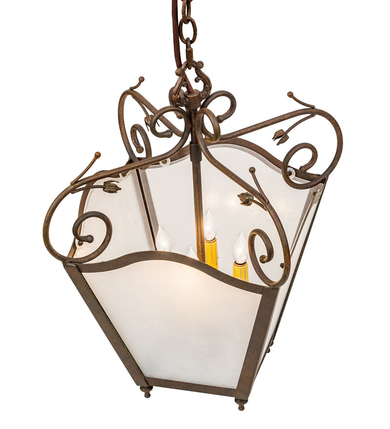 Meyda Tiffany 260382 Four Light Pendant, Organic Rust