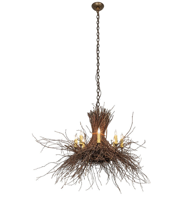 Meyda Tiffany 260850 Eight Light Chandelier, Antique Copper