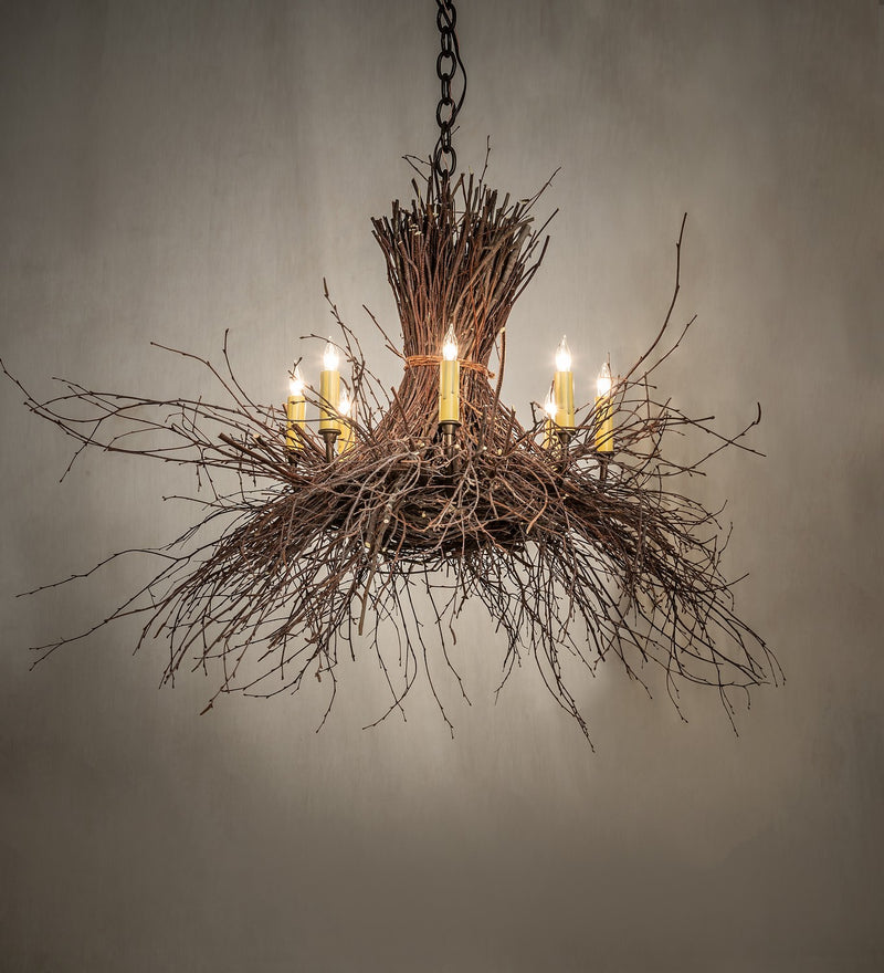 Meyda Tiffany 260850 Eight Light Chandelier, Antique Copper