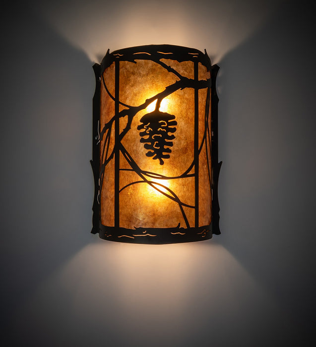 Meyda Tiffany 261022 Two Light Wall Sconce, Oil Rubbed Bronze