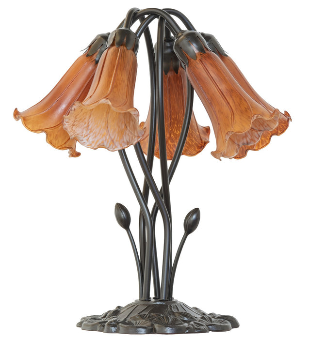Meyda Tiffany 262218 Five Light Table Lamp, Mahogany Bronze