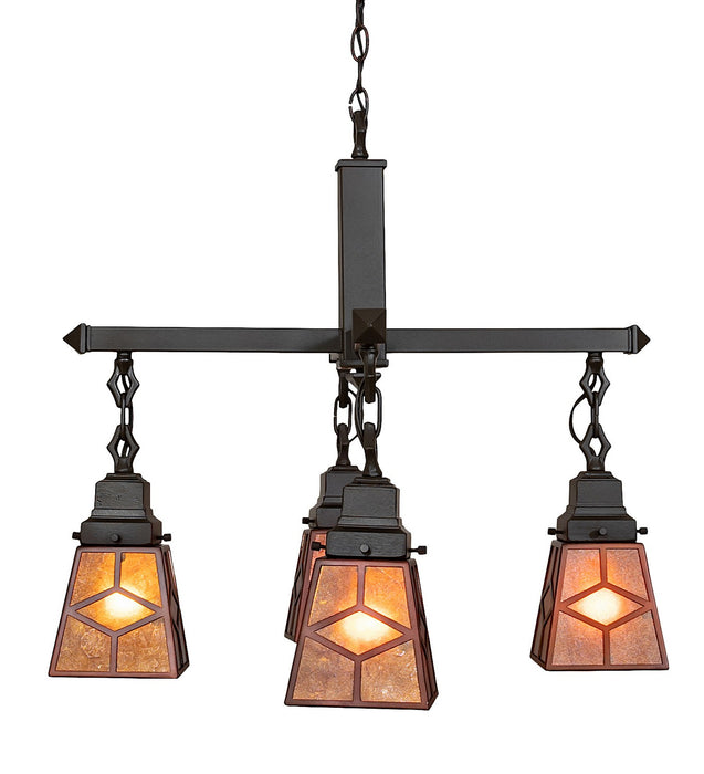 Meyda Tiffany 28277 Four Light Chandelier, Mahogany Bronze