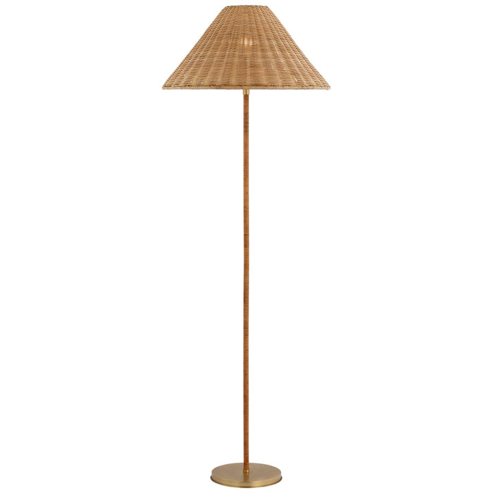 Visual Comfort Signature MF 1200SB-NTW LED Floor Lamp, Soft Brass