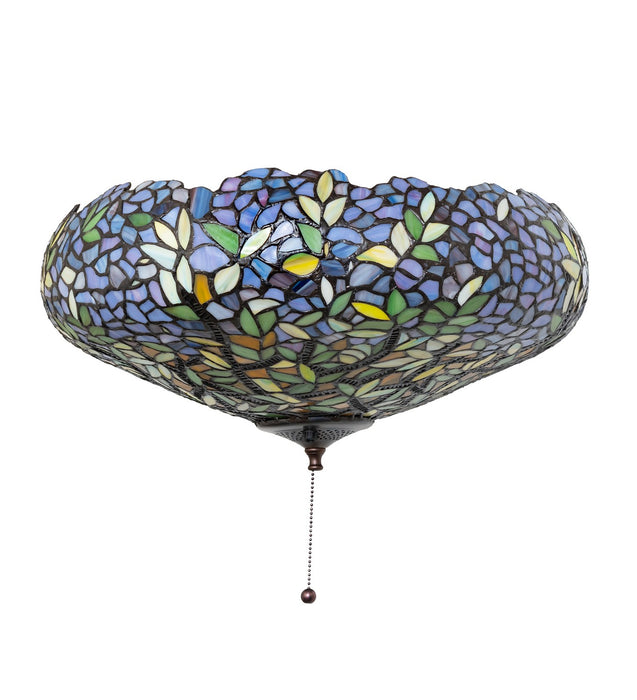 Meyda Tiffany 263231 Three Light Fan Light Fixture, Antique,Mahogany Bronze