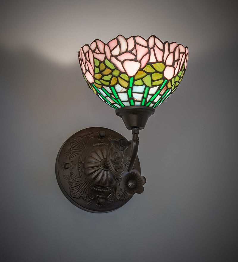 Meyda Tiffany 264377 One Light Wall Sconce, Mahogany Bronze
