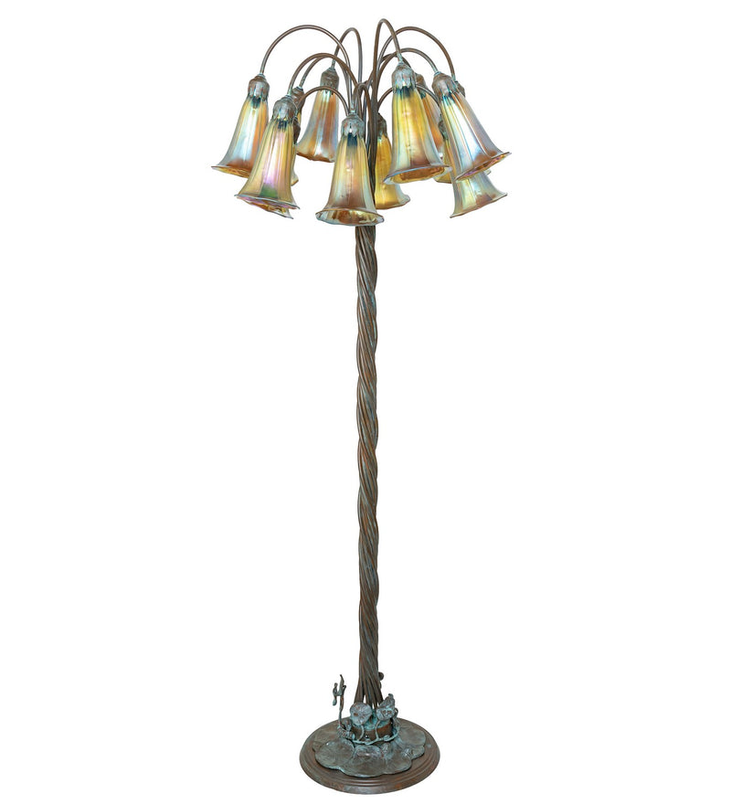 Meyda Tiffany 264644 12 Light Floor Lamp, Weathered Bronze