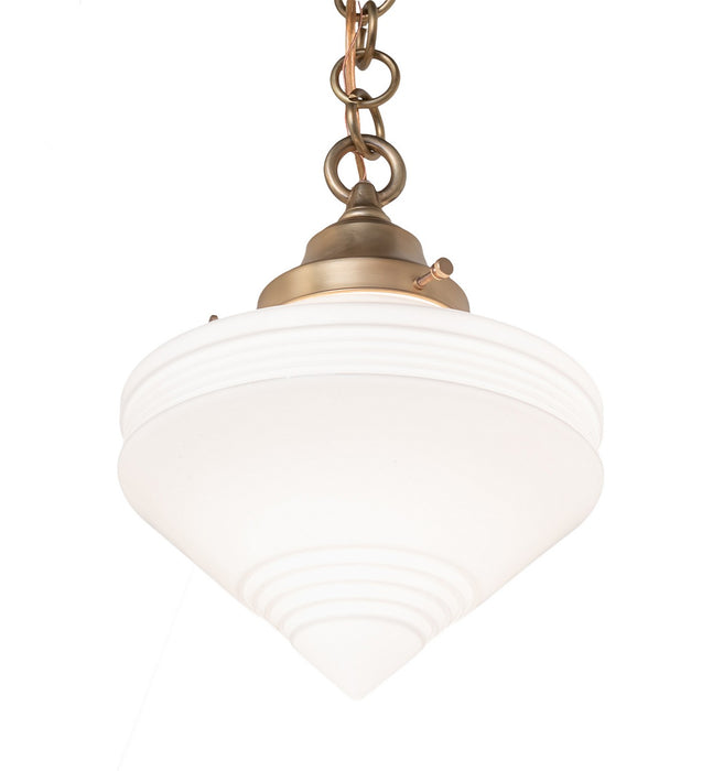 Meyda Tiffany 264655 One Light Pendant, Satin Brass