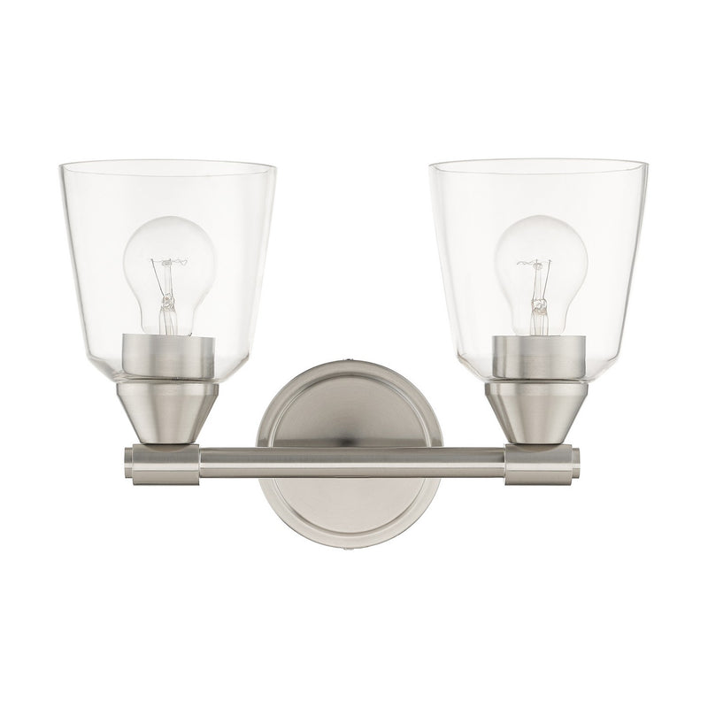 Livex Lighting 16782-91 Two Light Vanity Sconce, Brushed Nickel