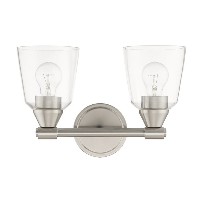 Livex Lighting 16782-91 Two Light Vanity Sconce, Brushed Nickel
