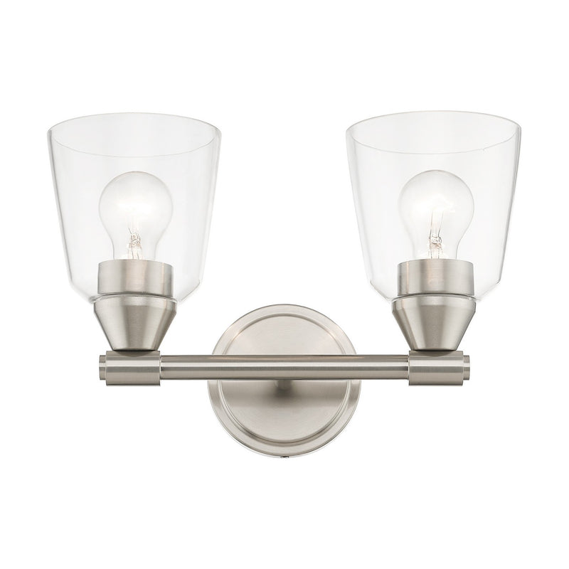 Livex Lighting 16782-91 Two Light Vanity Sconce, Brushed Nickel