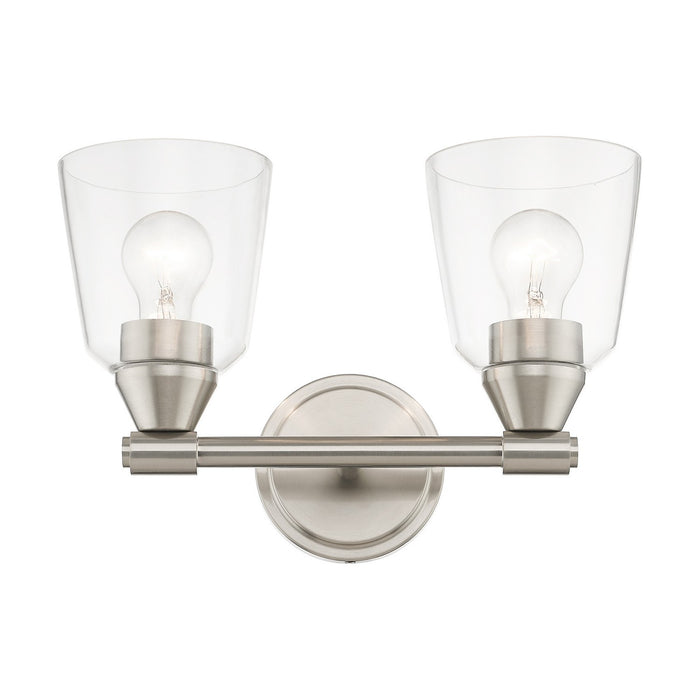 Livex Lighting 16782-91 Two Light Vanity Sconce, Brushed Nickel