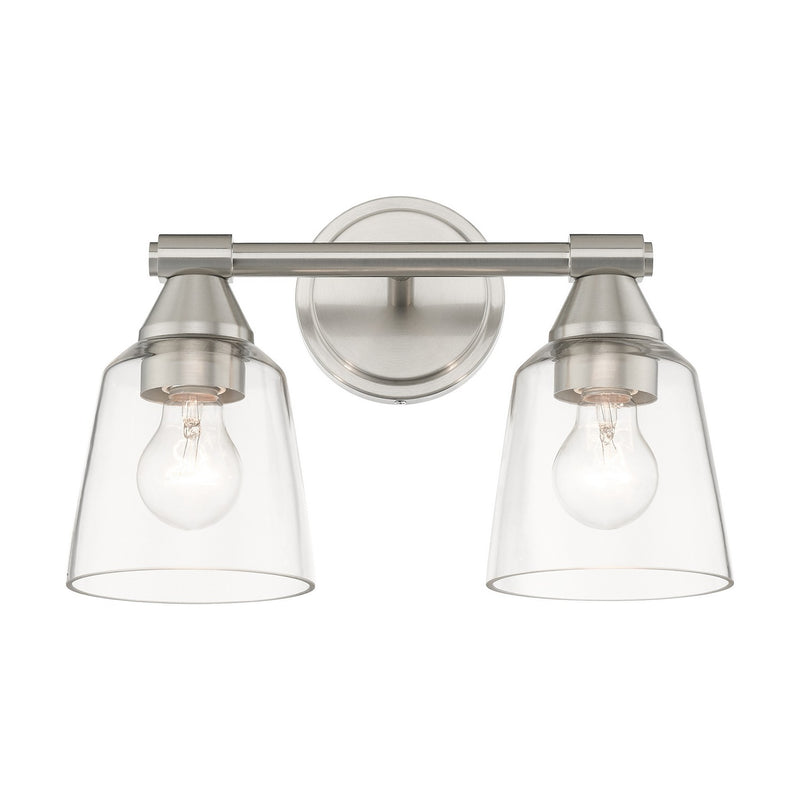 Livex Lighting 16782-91 Two Light Vanity Sconce, Brushed Nickel